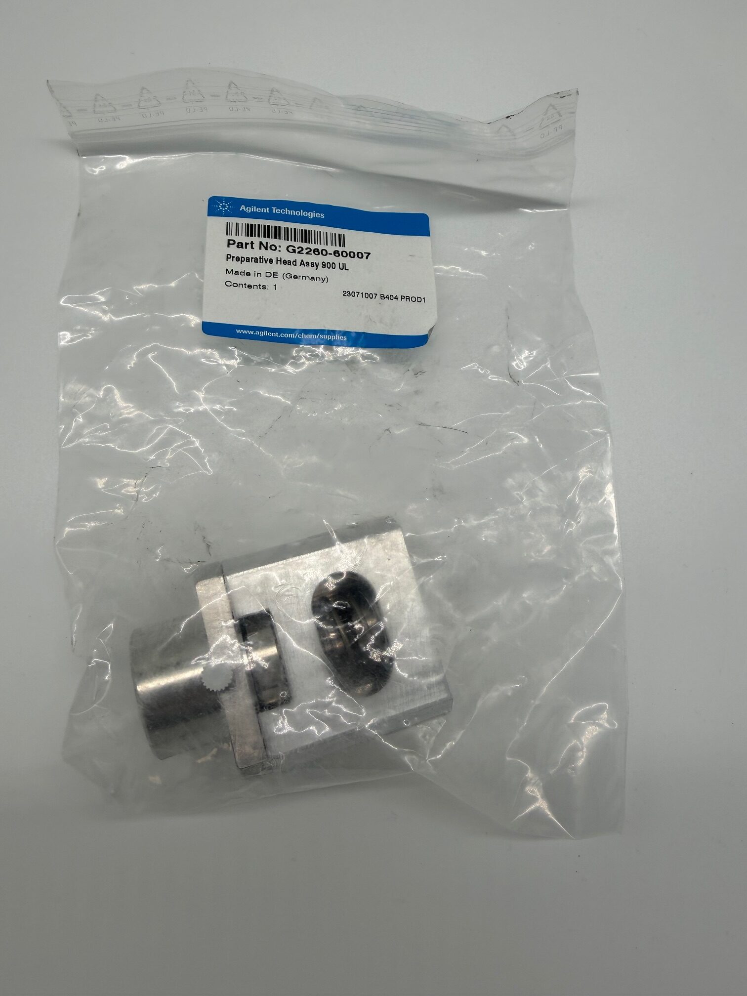 G2260-60007 Analytical preparative 900 µl/400bar head assembly
