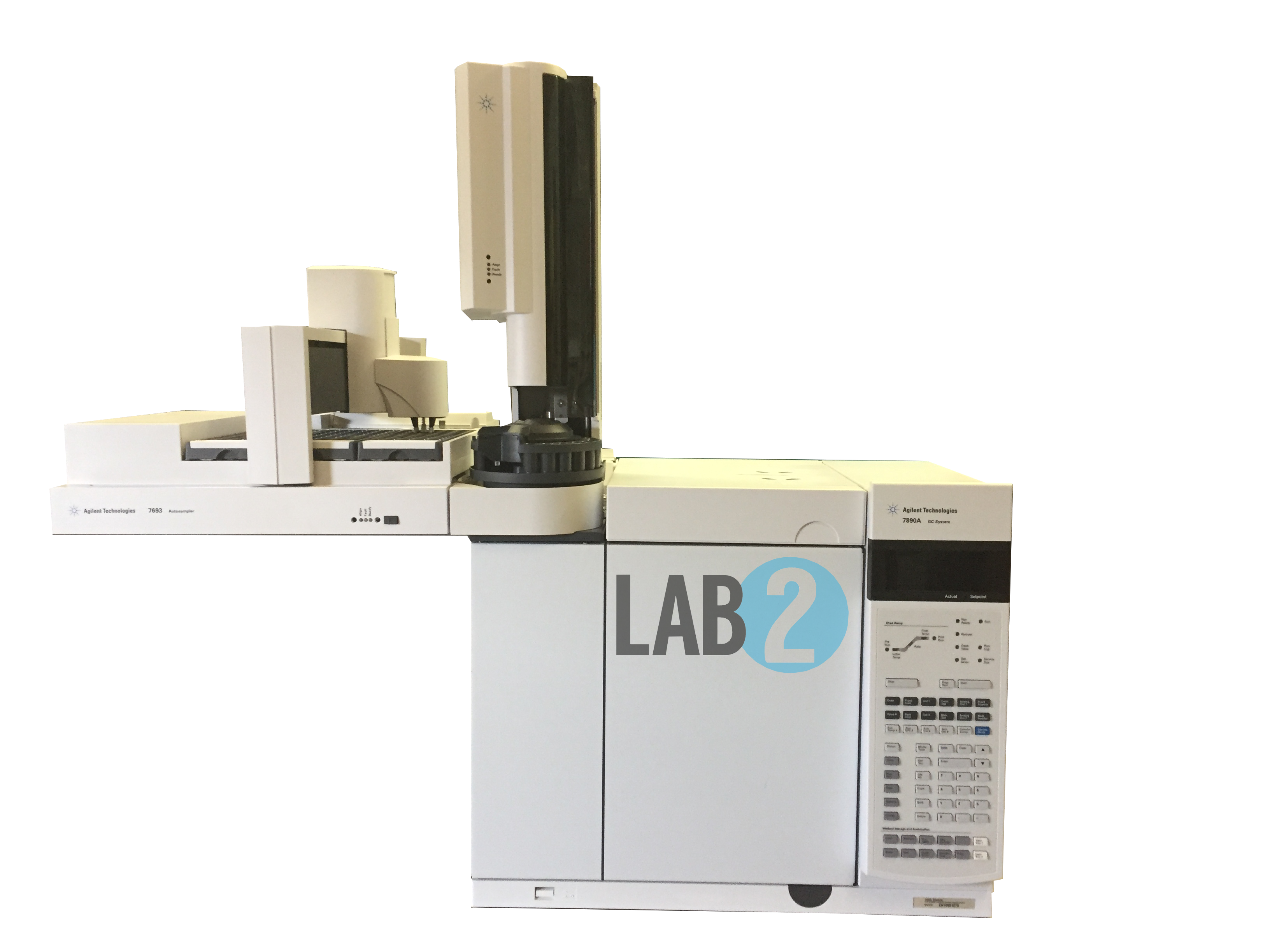 Agilent 7890A with 7693 autosampler and 150 vial tray